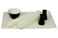 Prostírání bambusové, sada 4 ks, bílá barva, 30 x 45 cm TH-015 WH